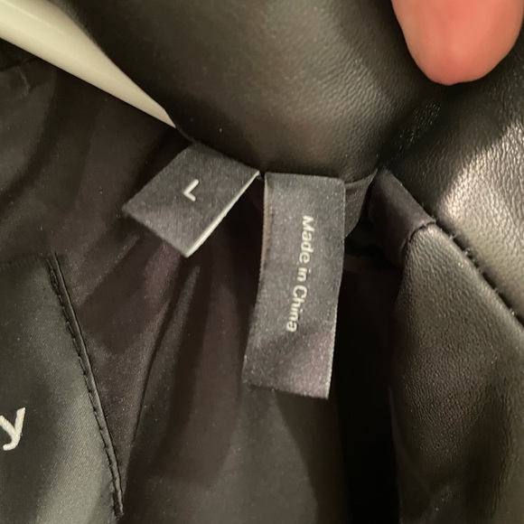 Theory Black Leather Jacket - Picture 3 of 12